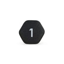 1lb Black Neoprene Dumbbell Pair Adjustable Weight Home Gym Fitness Equipment for Strength Training Workout Men Women Beginners Full Set with Stand Rack Storage for Exercise Yoga Cardio Aerobic Muscle Building Toning Arm